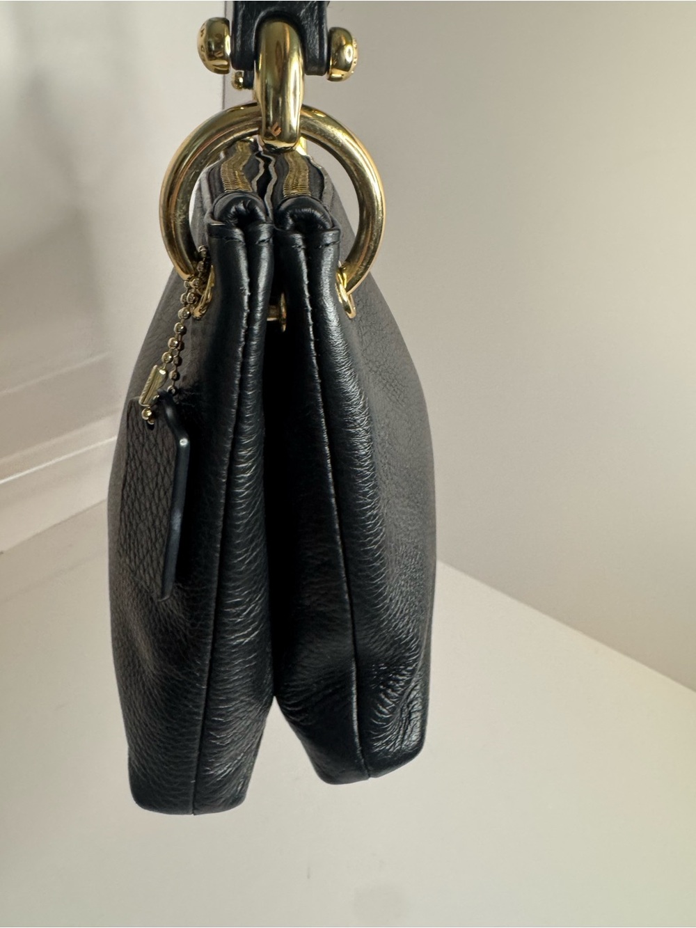 #427 Coach Mia Black Pebbled Leather Crossbody Bag - Picture 17 of 17